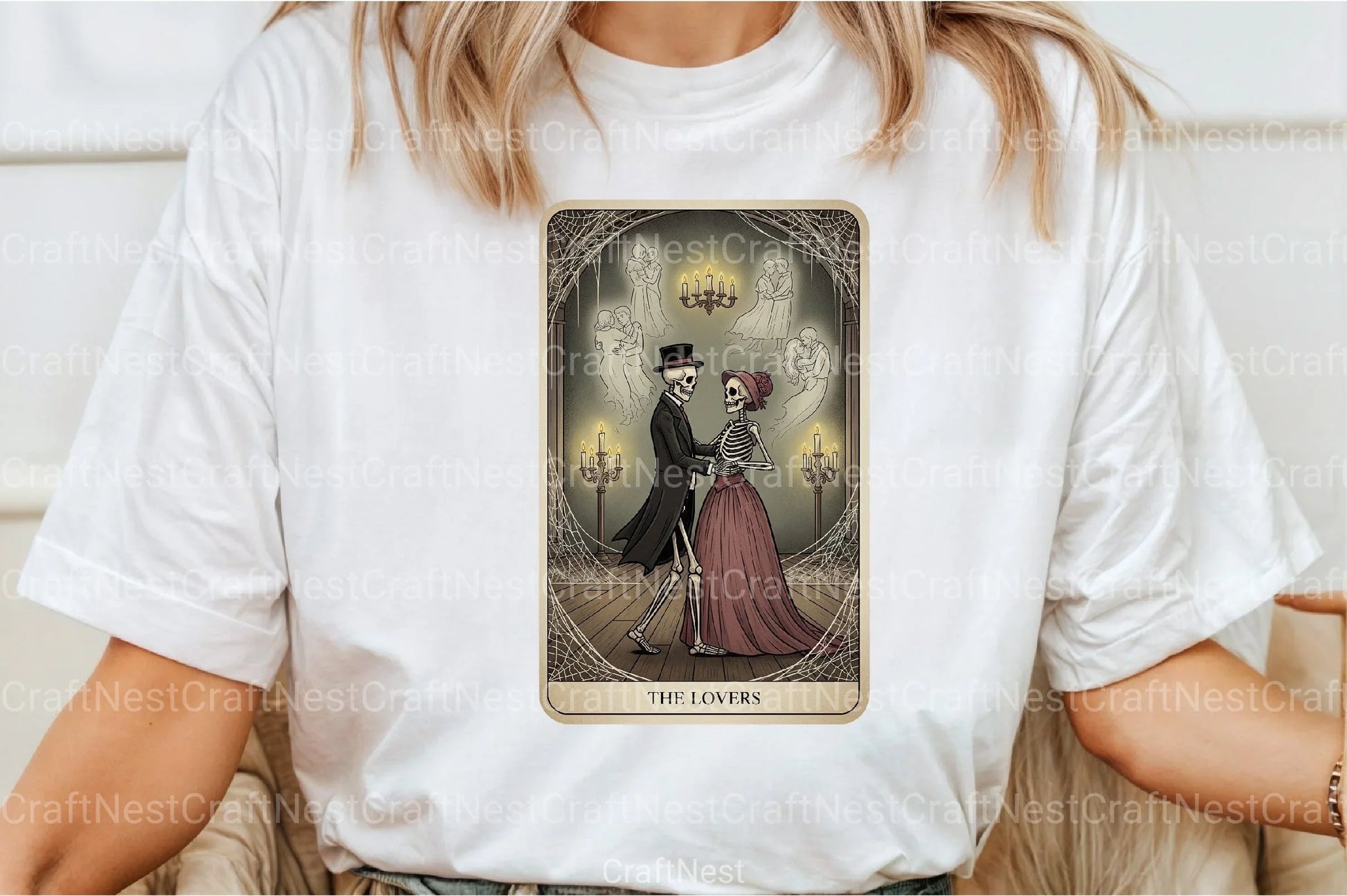 The Lovers Halloween Tarot Card Clipart Bundle - CraftNest - Digital Crafting and Art