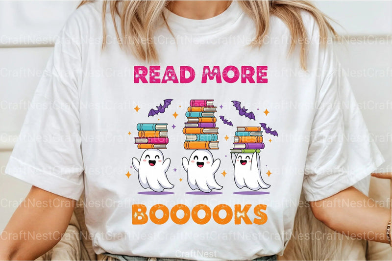 Read More Books Funny Halloween Clipart Bundle - CraftNest - Digital Crafting and Art