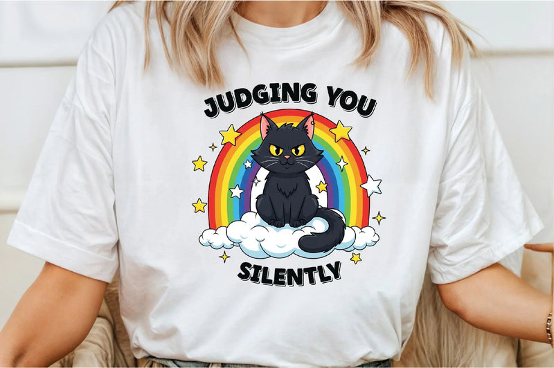 Judging You Silently: Funny Cat Clipart Bundle - CraftNest - Digital Crafting and Art