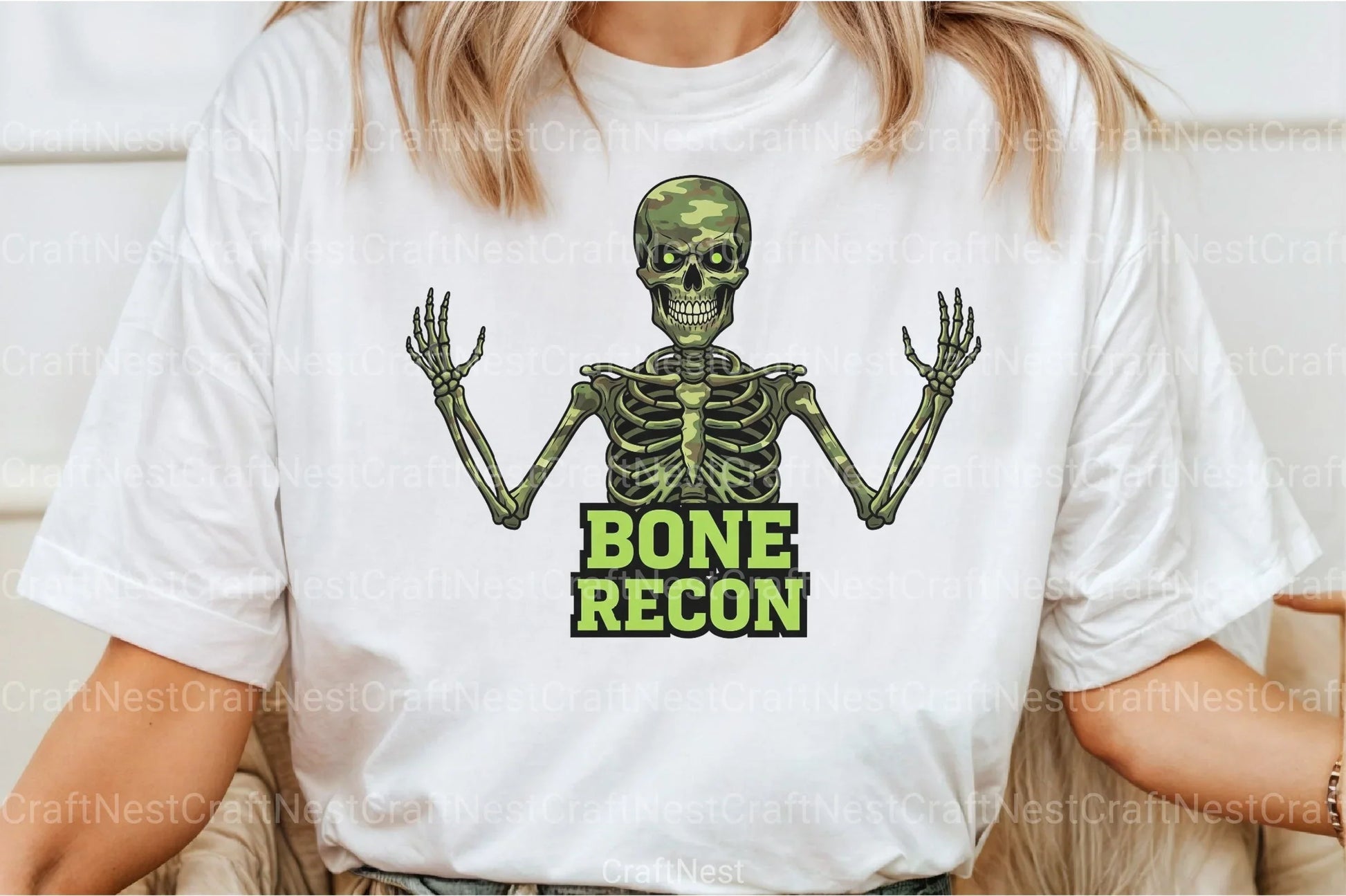 Camo Skeleton Halloween Clipart Bundle - CraftNest - Digital Crafting and Art