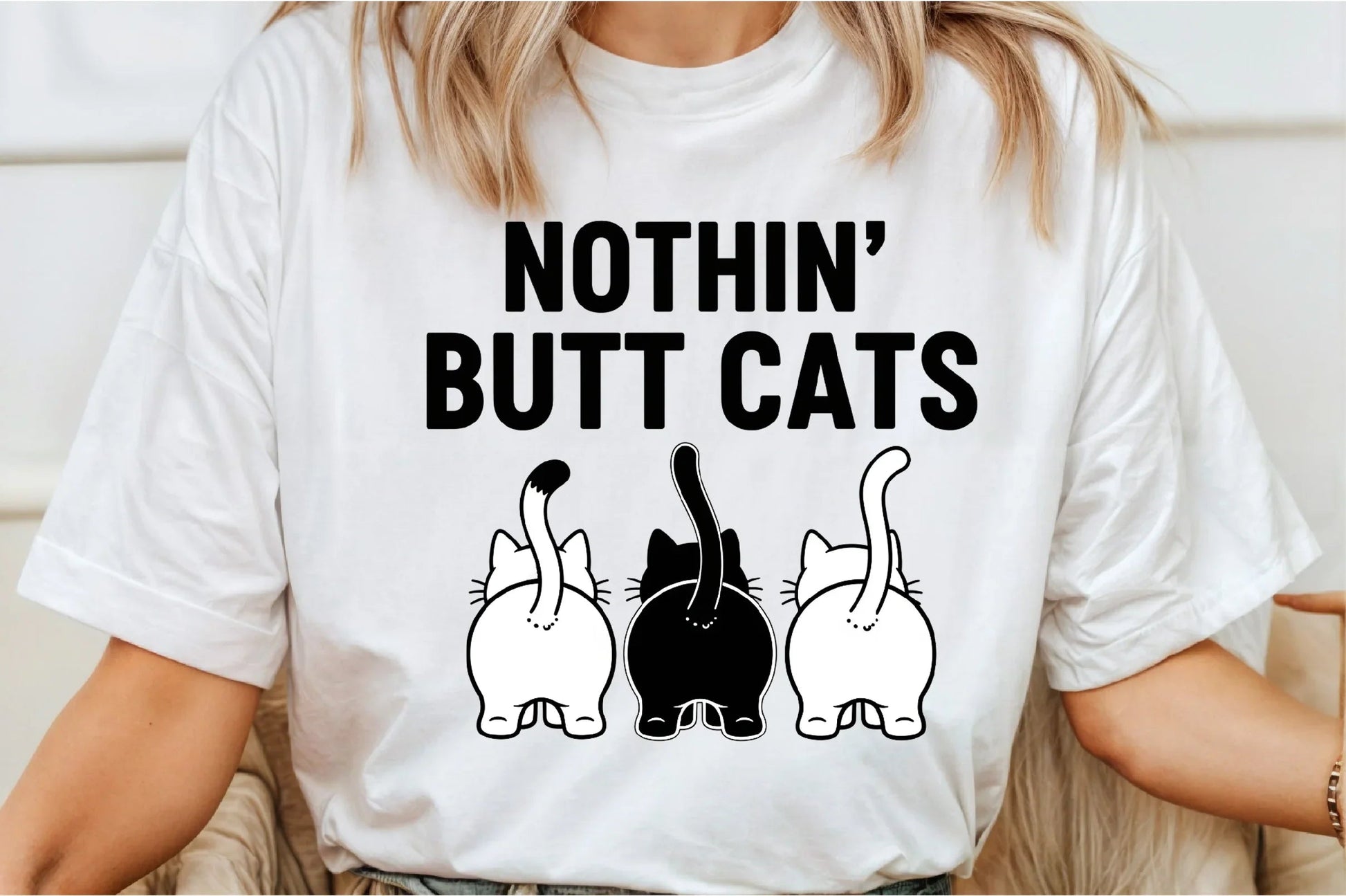 Nothin' Butt Cats T-Shirt Design Bundle - CraftNest - Digital Crafting and Art