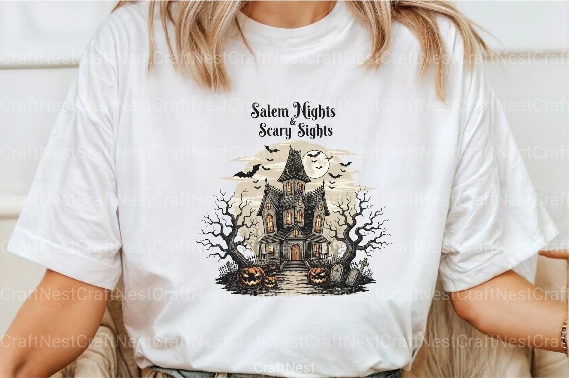 Halloween Horror House Salem Night Clipart Bundle - CraftNest - Digital Crafting and Art