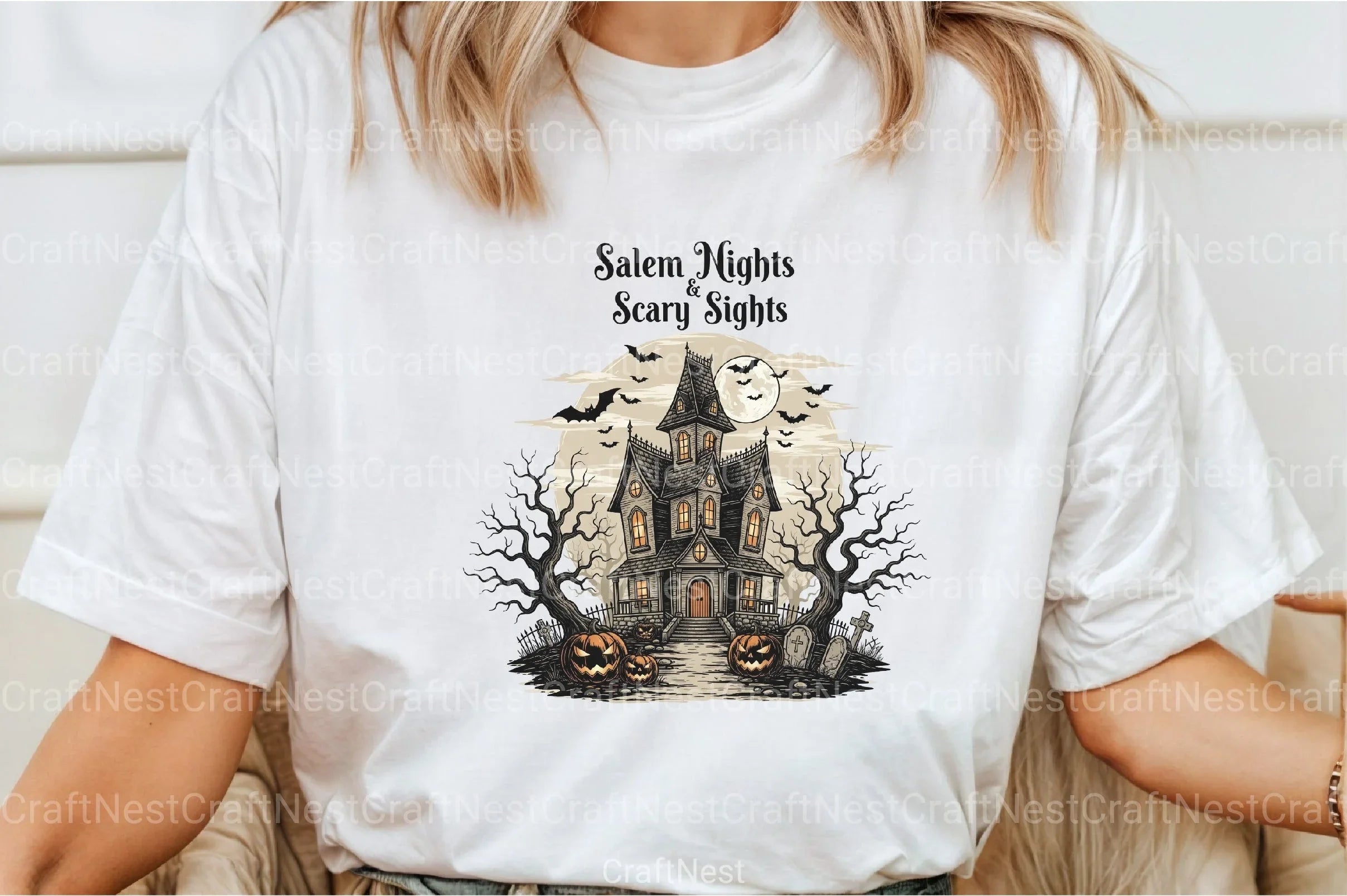 Halloween Horror House Salem Night Clipart Bundle - CraftNest - Digital Crafting and Art