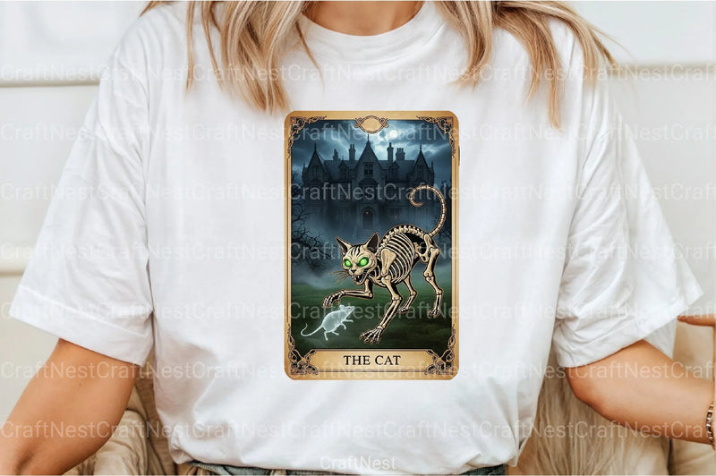 Cat Halloween Tarot Card Clipart Bundle - CraftNest - Digital Crafting and Art