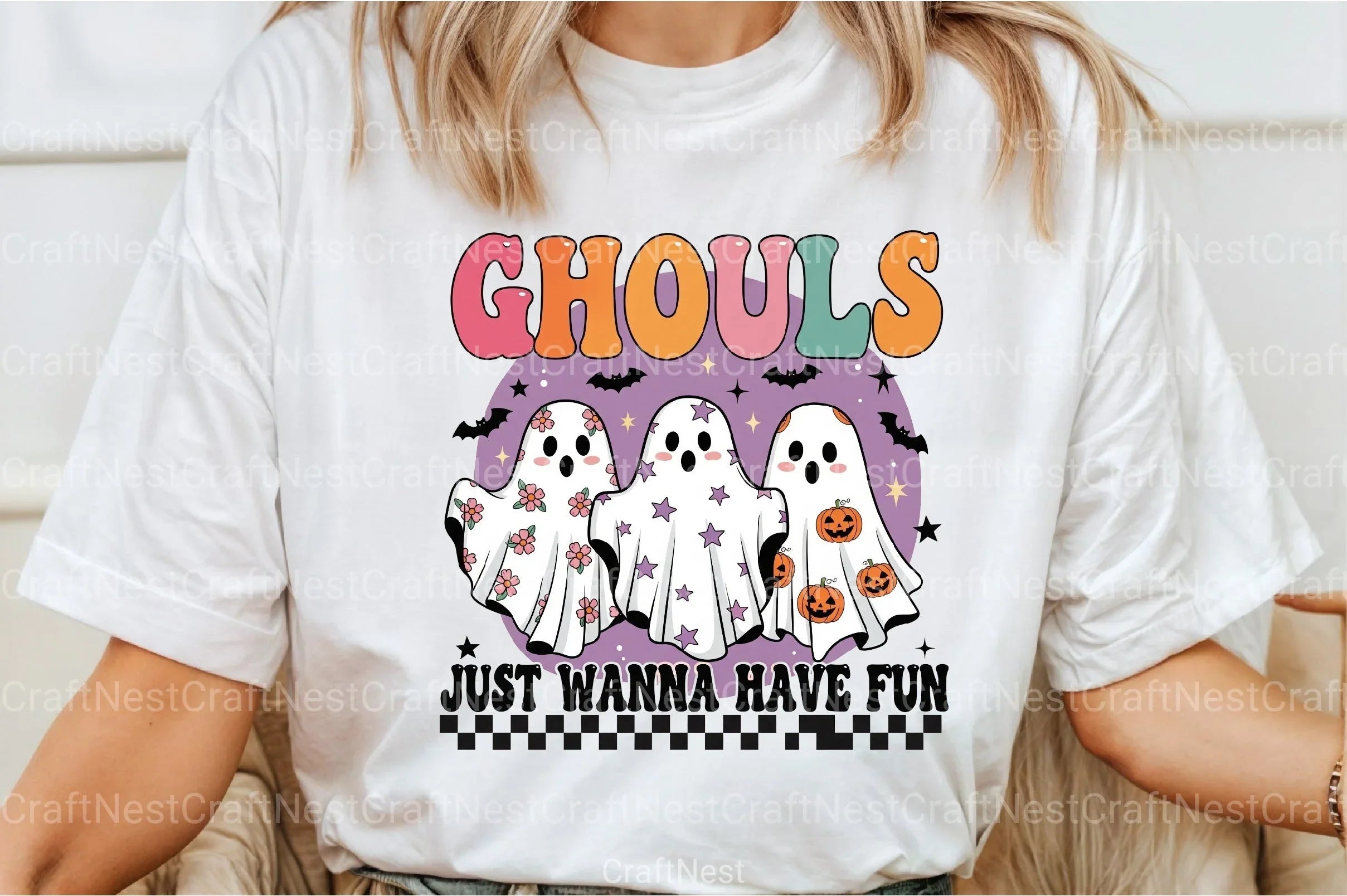 Retro Halloween Ghouls Clipart Bundle - CraftNest - Digital Crafting and Art