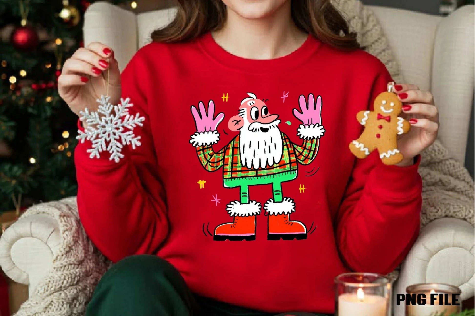 Retro Funny Christmas Santa Clipart Bundle - CraftNest - Digital Crafting and Art