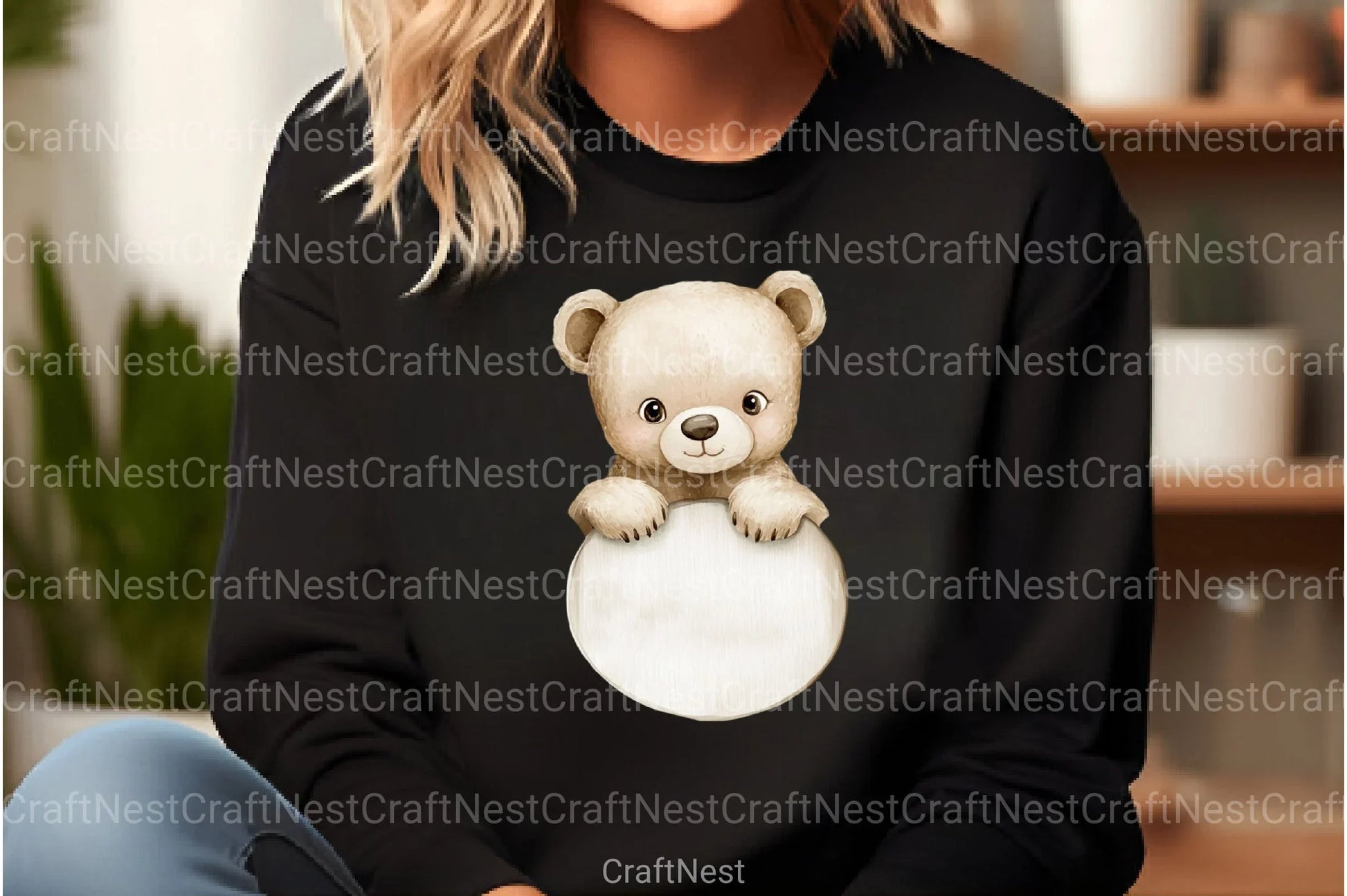 Watercolor Boho Teddy Clipart Bundle - CraftNest - Digital Crafting and Art