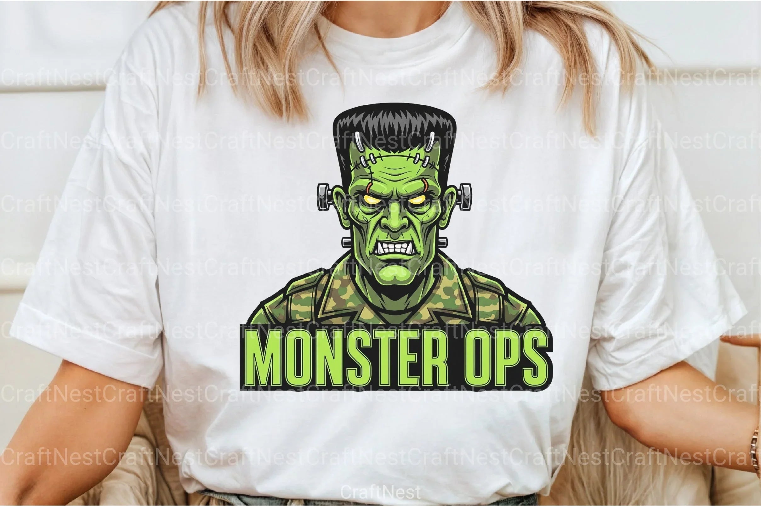 Camo Monster Halloween Clipart Bundle - CraftNest - Digital Crafting and Art