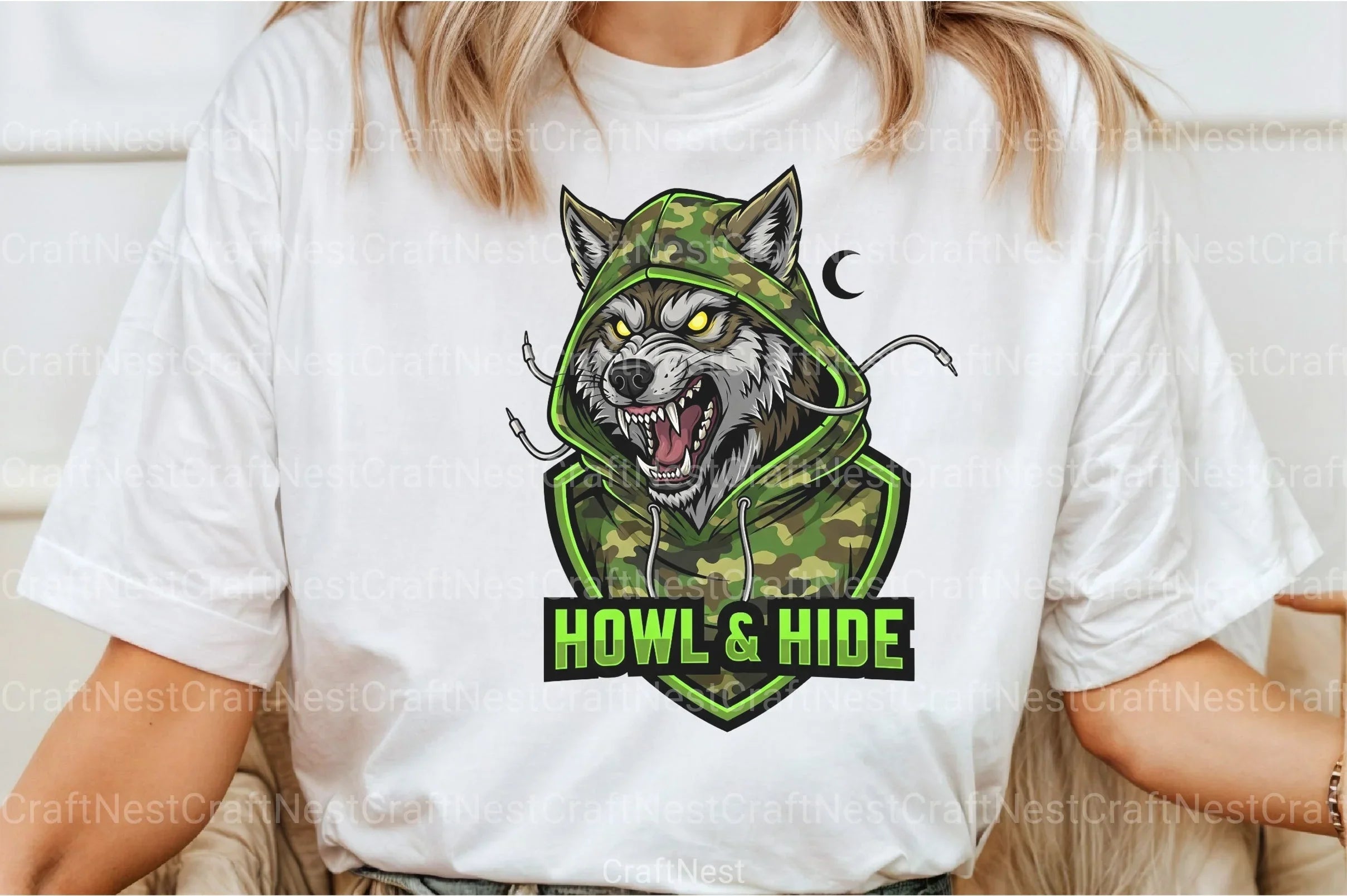 Camo Werewolf Halloween Clipart Bundle - CraftNest - Digital Crafting and Art