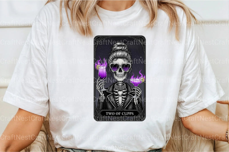 Two of Cups Halloween Tarot Card Clipart Bundle - CraftNest - Digital Crafting and Art