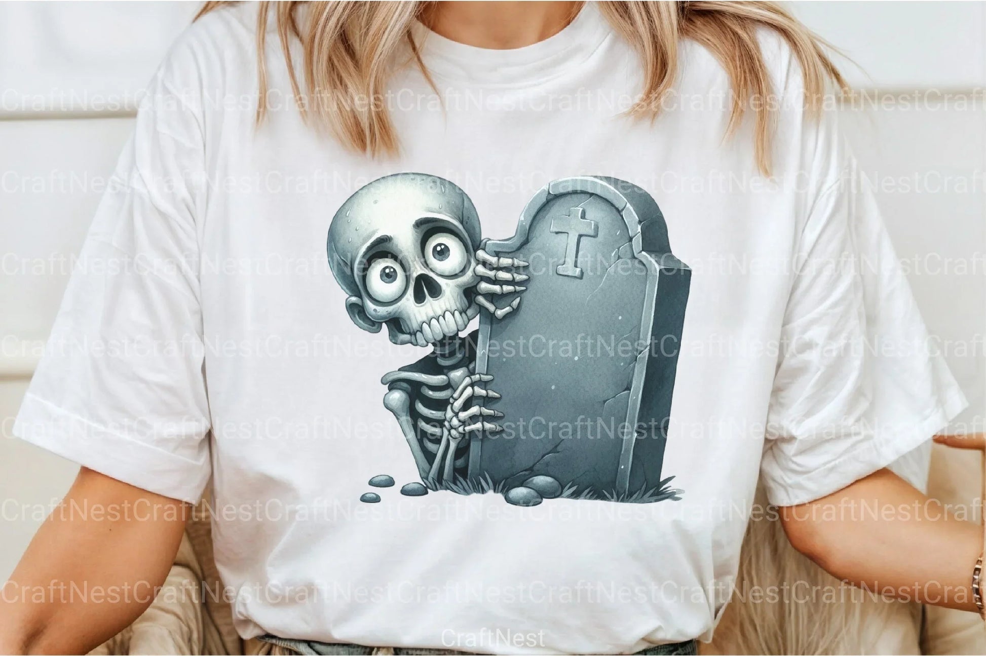 Funny Skeleton Peeking Clipart Bundle 33 - CraftNest - Digital Crafting and Art