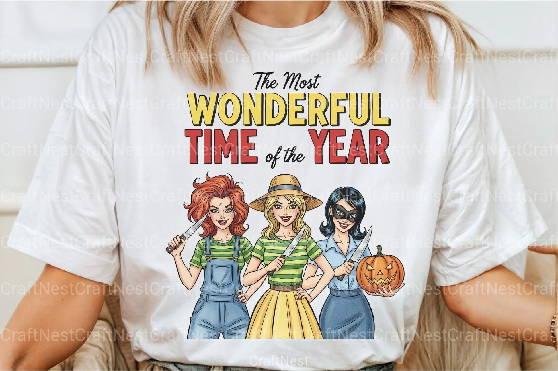 Retro Halloween Vintage Horror Girls Clipart Bundle - CraftNest - Digital Crafting and Art