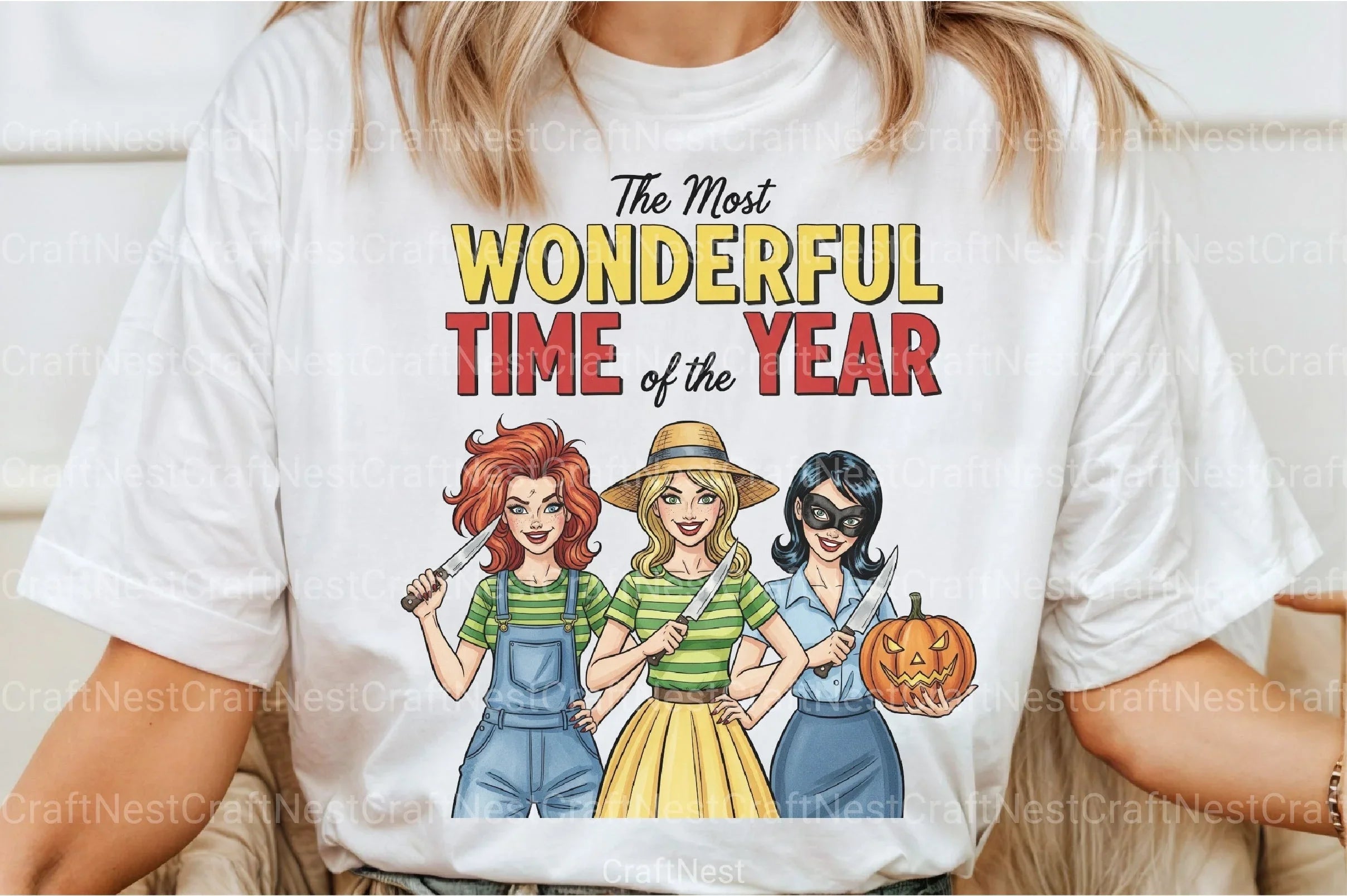 Retro Halloween Vintage Horror Girls Clipart Bundle - CraftNest - Digital Crafting and Art