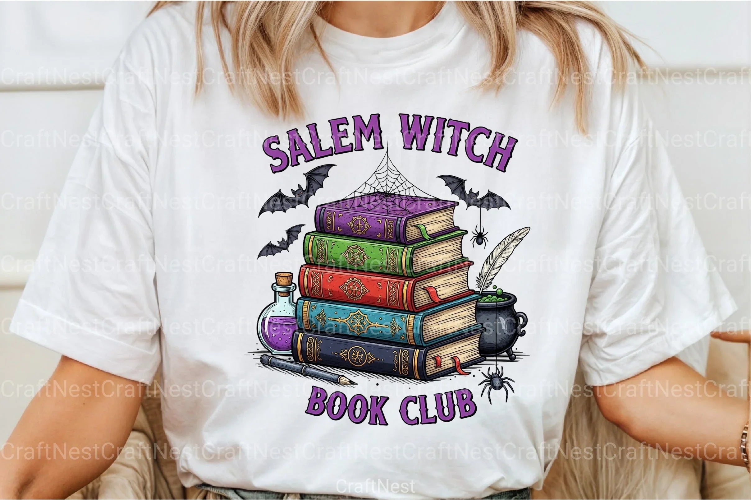 Salem Witch Book Club Halloween Clipart Bundle - CraftNest - Digital Crafting and Art