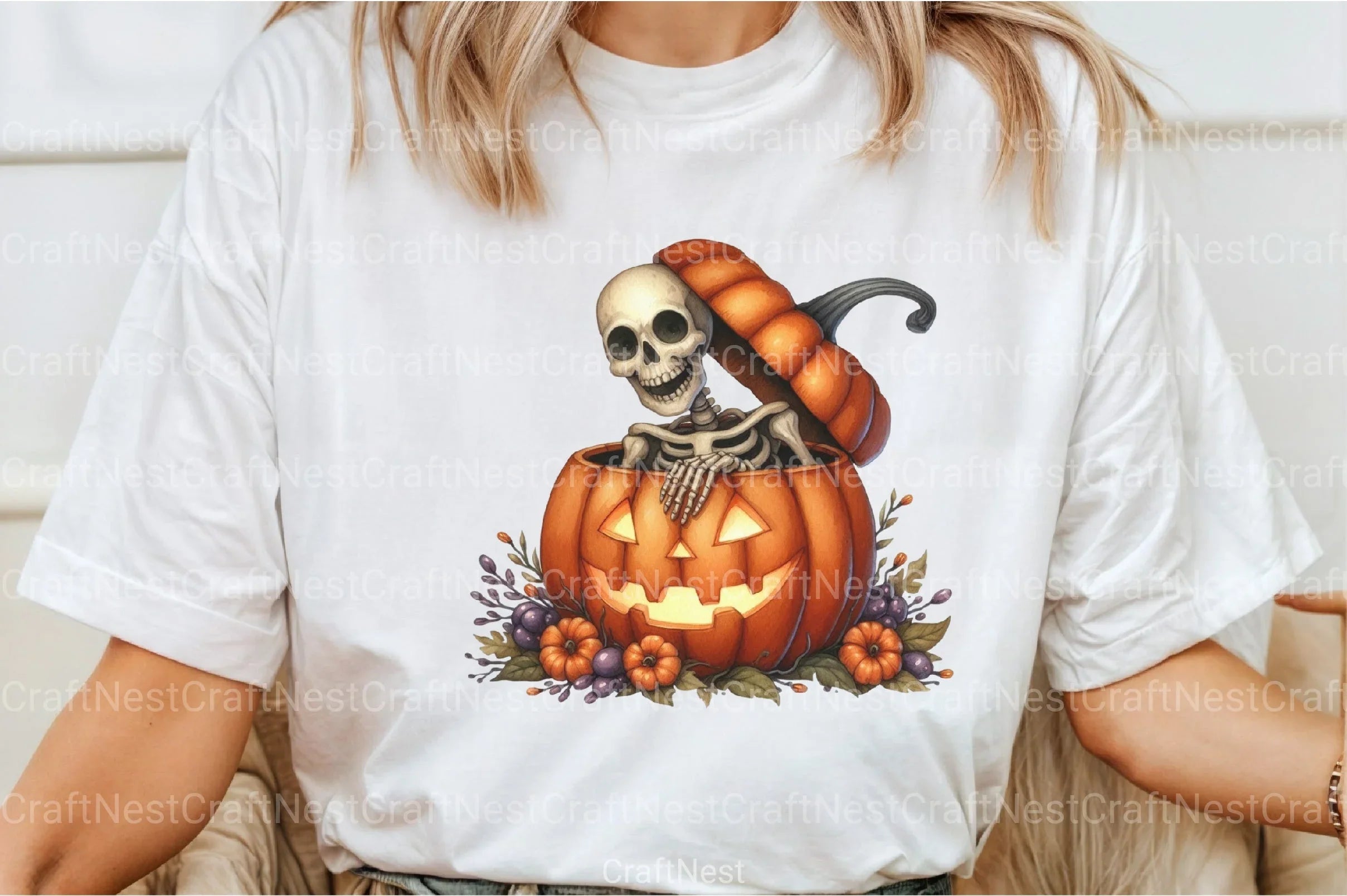 Funny Skeleton Peeking Clipart Bundle 14 - CraftNest - Digital Crafting and Art