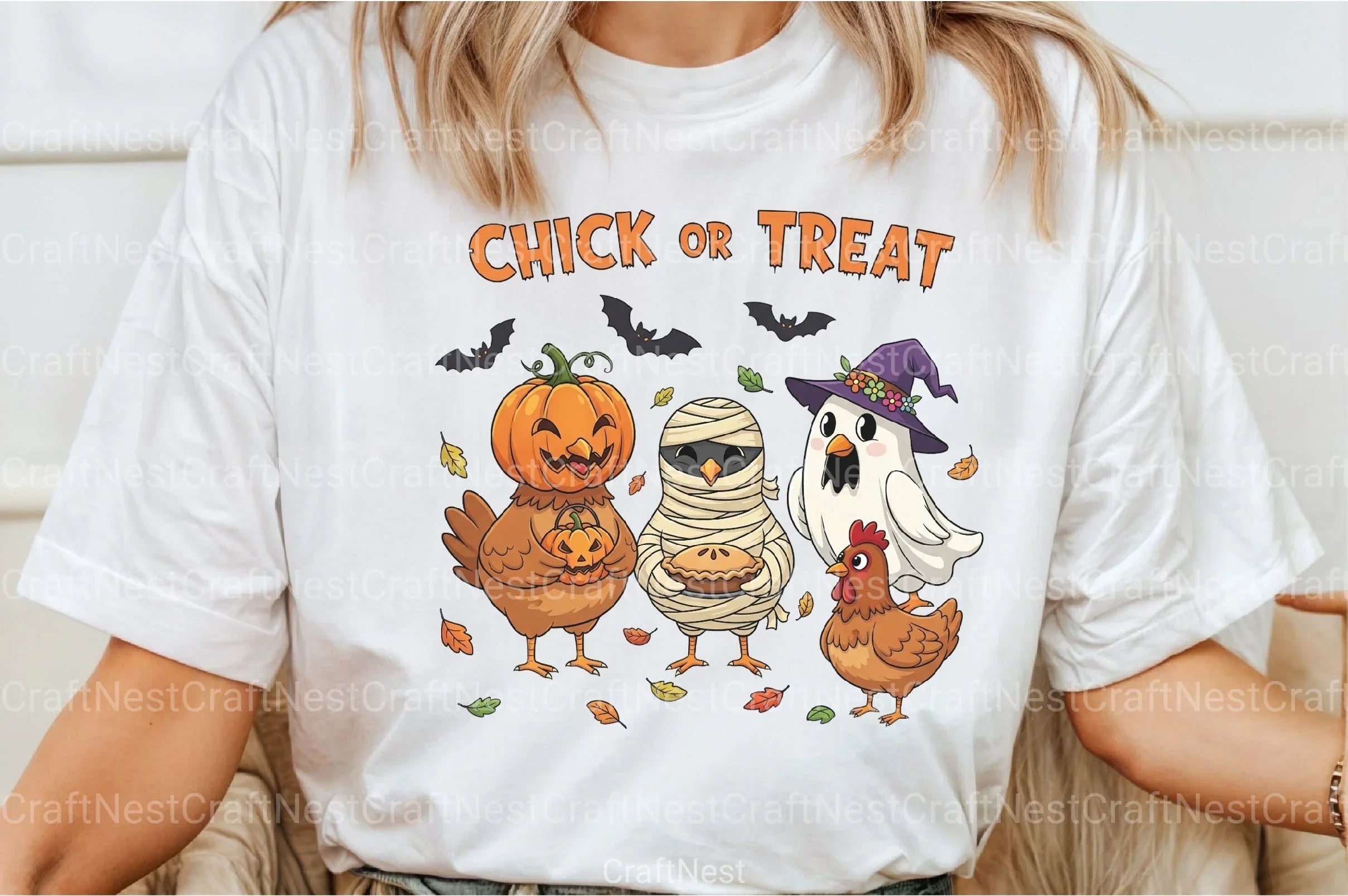 Chick or Treat: Halloween Chicken Clipart Bundle - CraftNest - Digital Crafting and Art