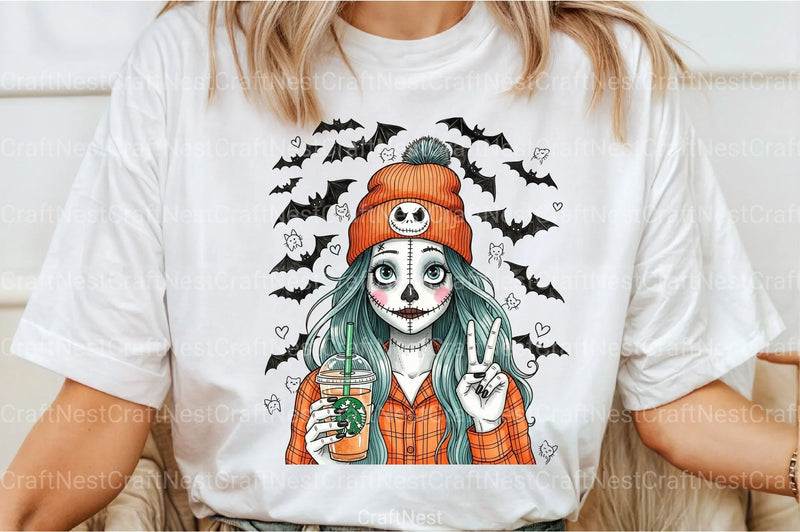 Cute Bougie Skeleton Girl Clipart Bundle - CraftNest - Digital Crafting and Art