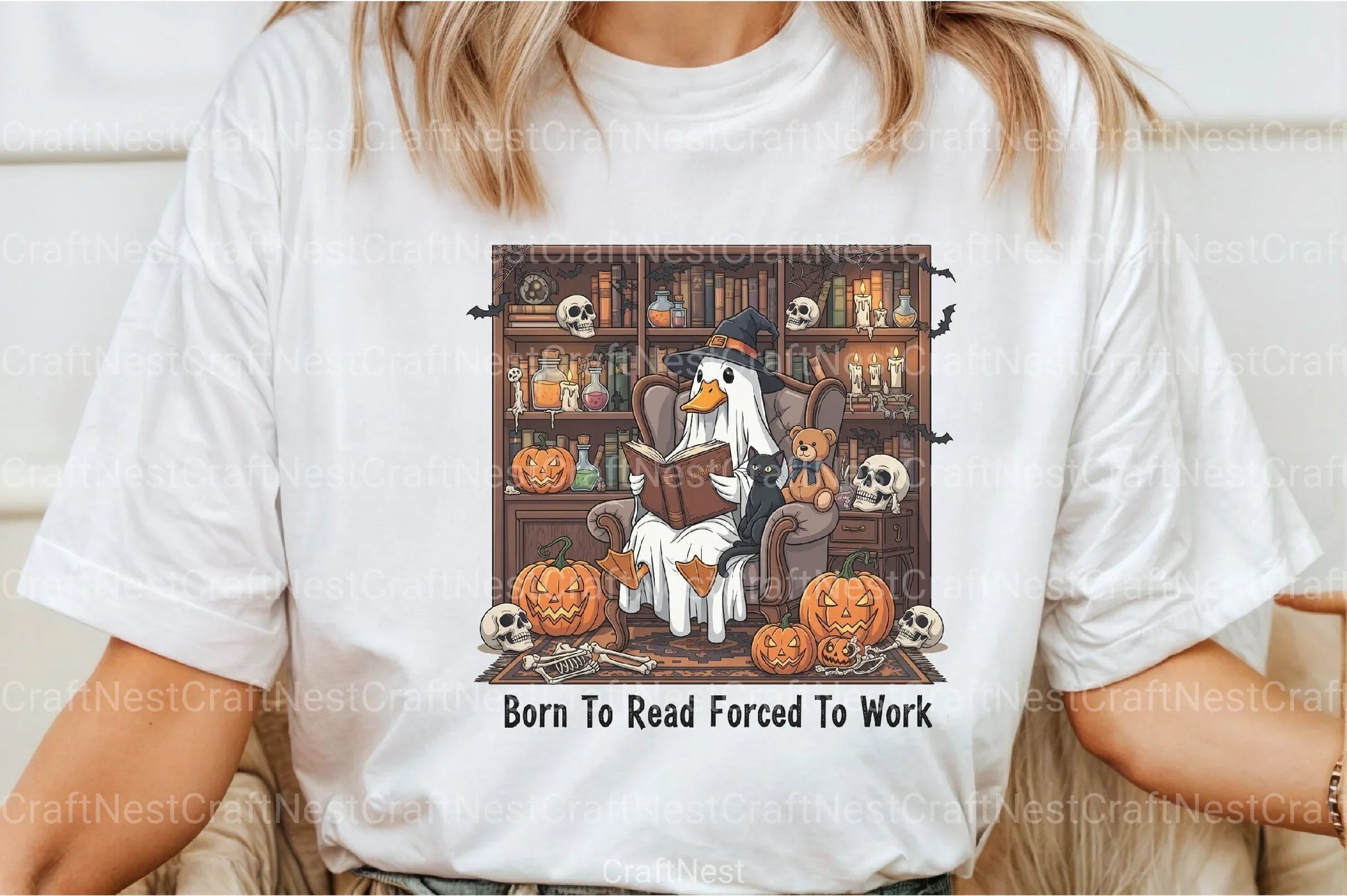 Goose Reading Book Halloween Clipart Bundle - CraftNest - Digital Crafting and Art