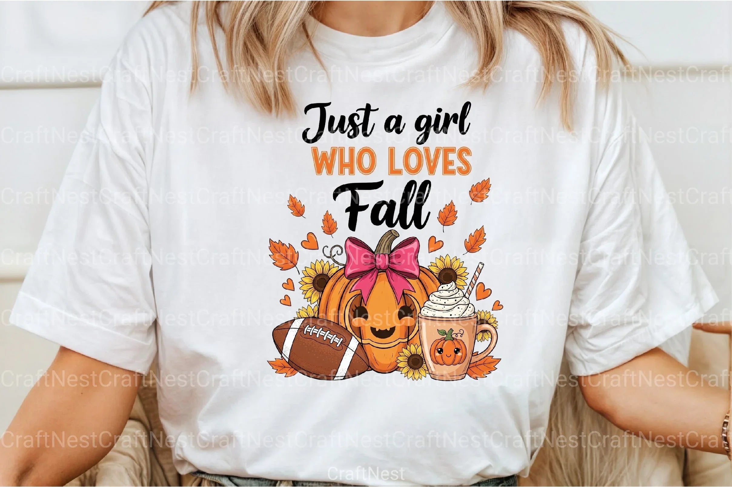 Just a Girl Who Loves Fall Clipart Bundle - CraftNest - Digital Crafting and Art