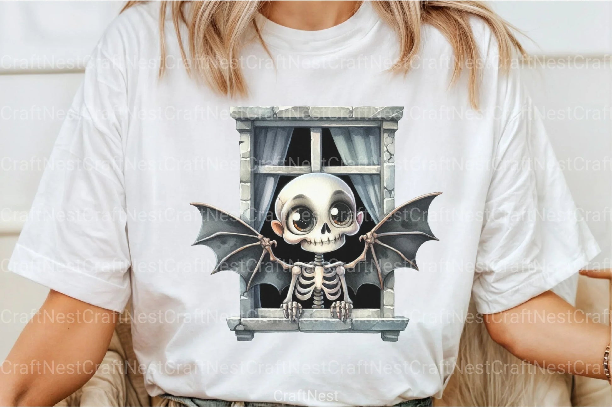 Funny Skeleton Peeking Clipart Bundle 5 - CraftNest - Digital Crafting and Art