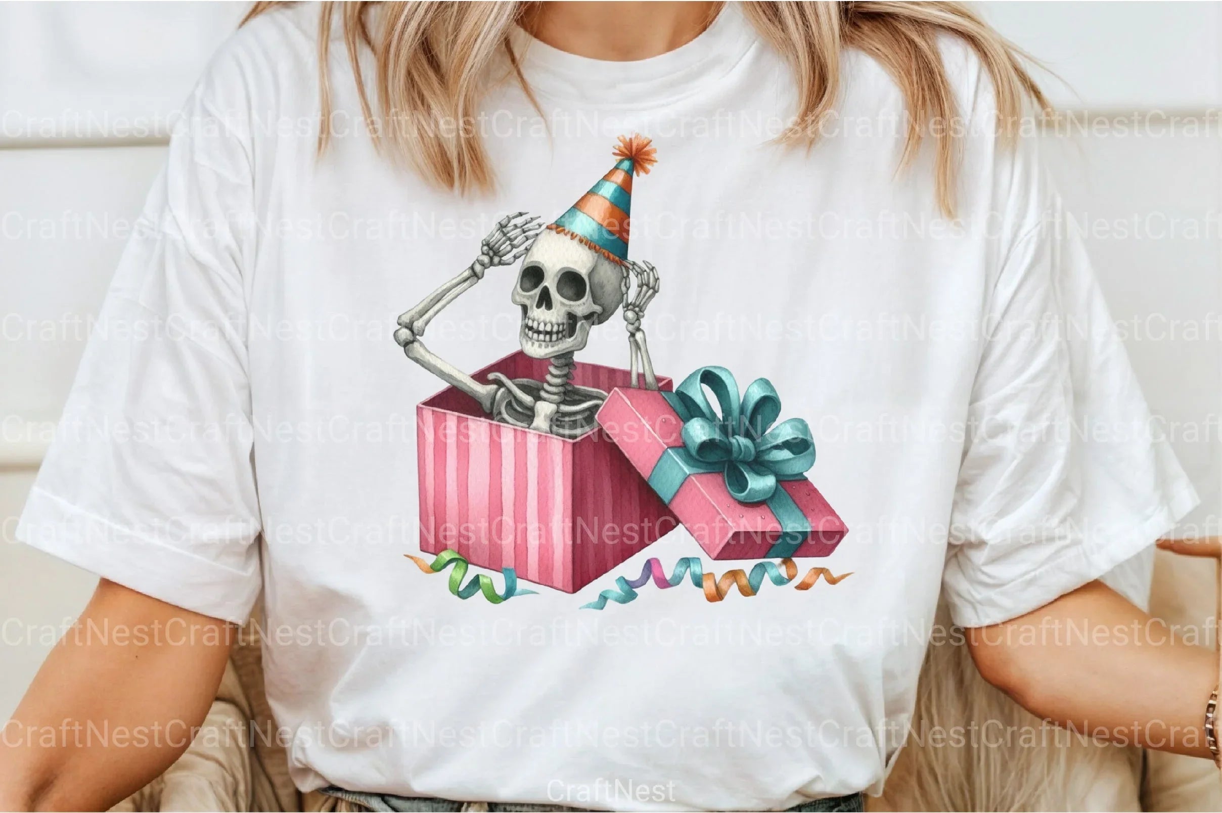 Funny Skeleton Peeking Clipart Bundle 8 - CraftNest - Digital Crafting and Art