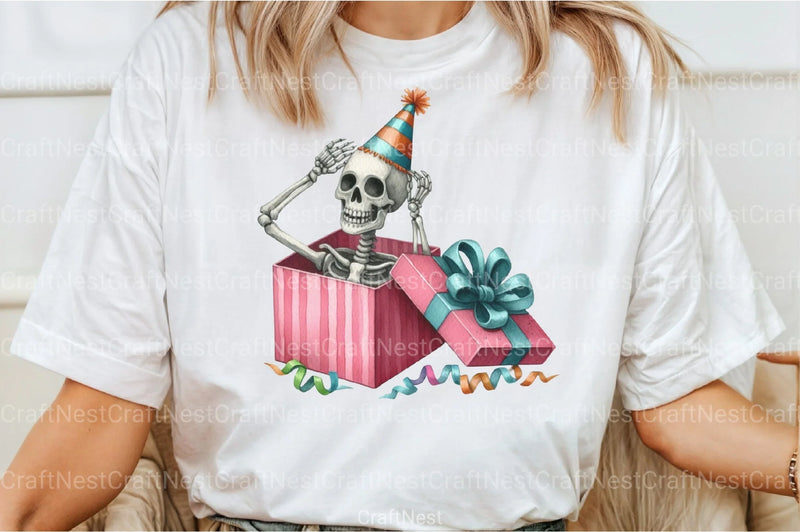 Funny Skeleton Peeking Clipart Bundle 8 - CraftNest - Digital Crafting and Art