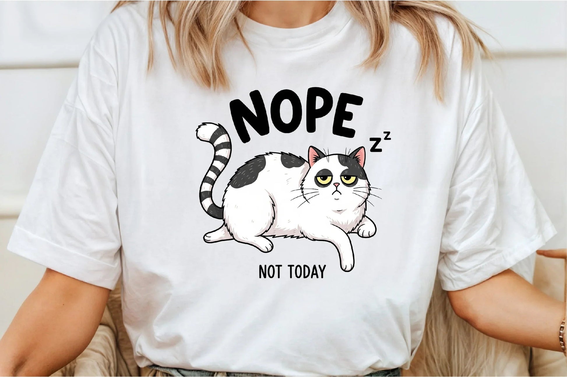 Funny Cat Design: Nope Not Today Clipart Bundle - CraftNest - Digital Crafting and Art