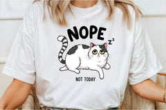 Funny Cat Design: Nope Not Today Clipart Bundle - CraftNest - Digital Crafting and Art