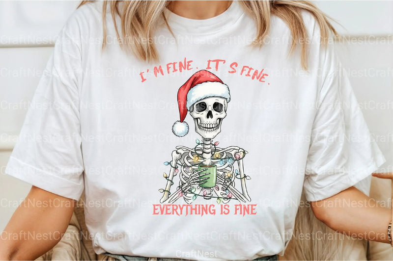 I'm Fine It's Christmas Clipart Bundle 99 - CraftNest - Digital Crafting and Art