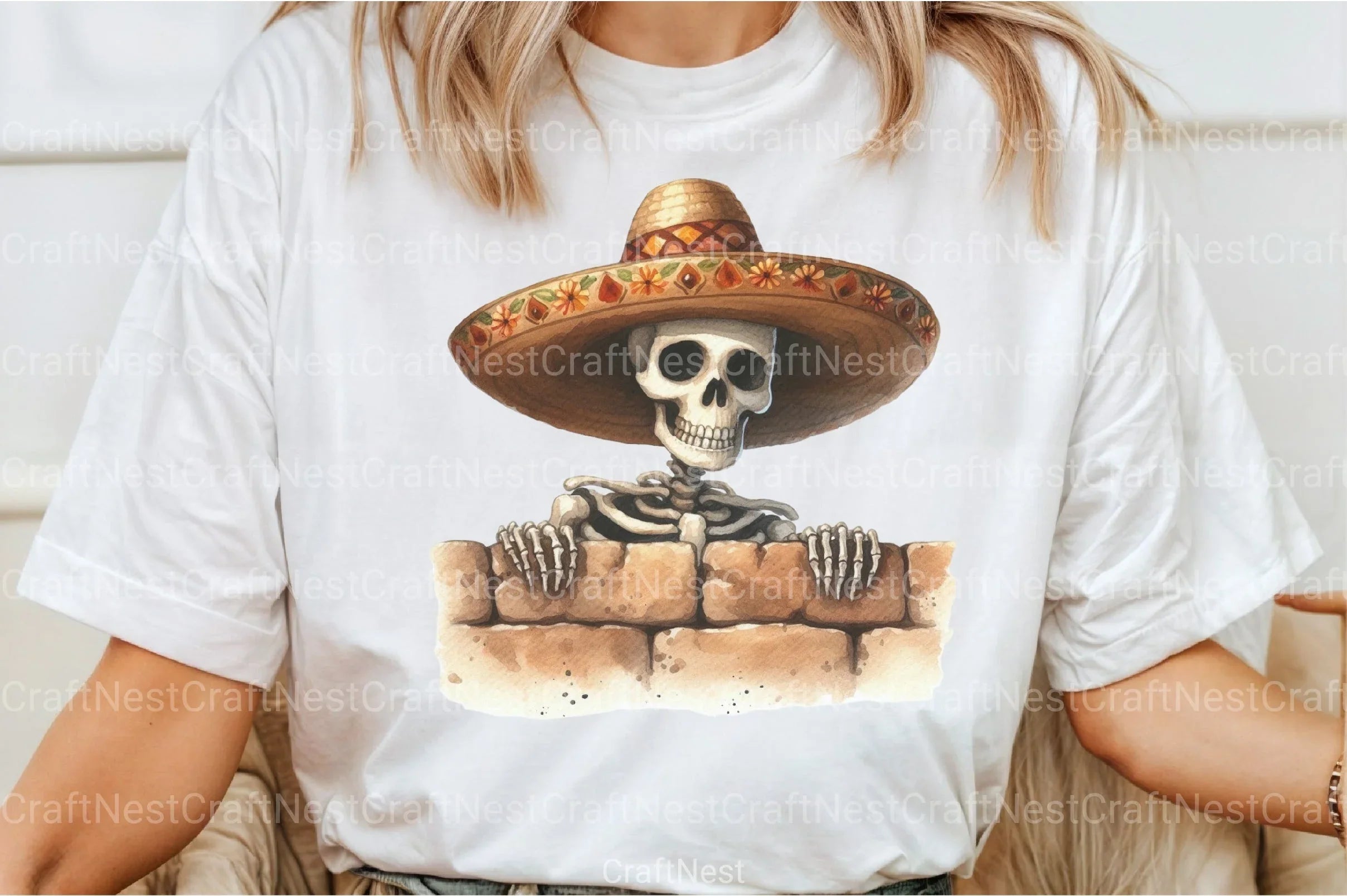 Funny Skeleton Peeking Clipart Bundle 12 - CraftNest - Digital Crafting and Art