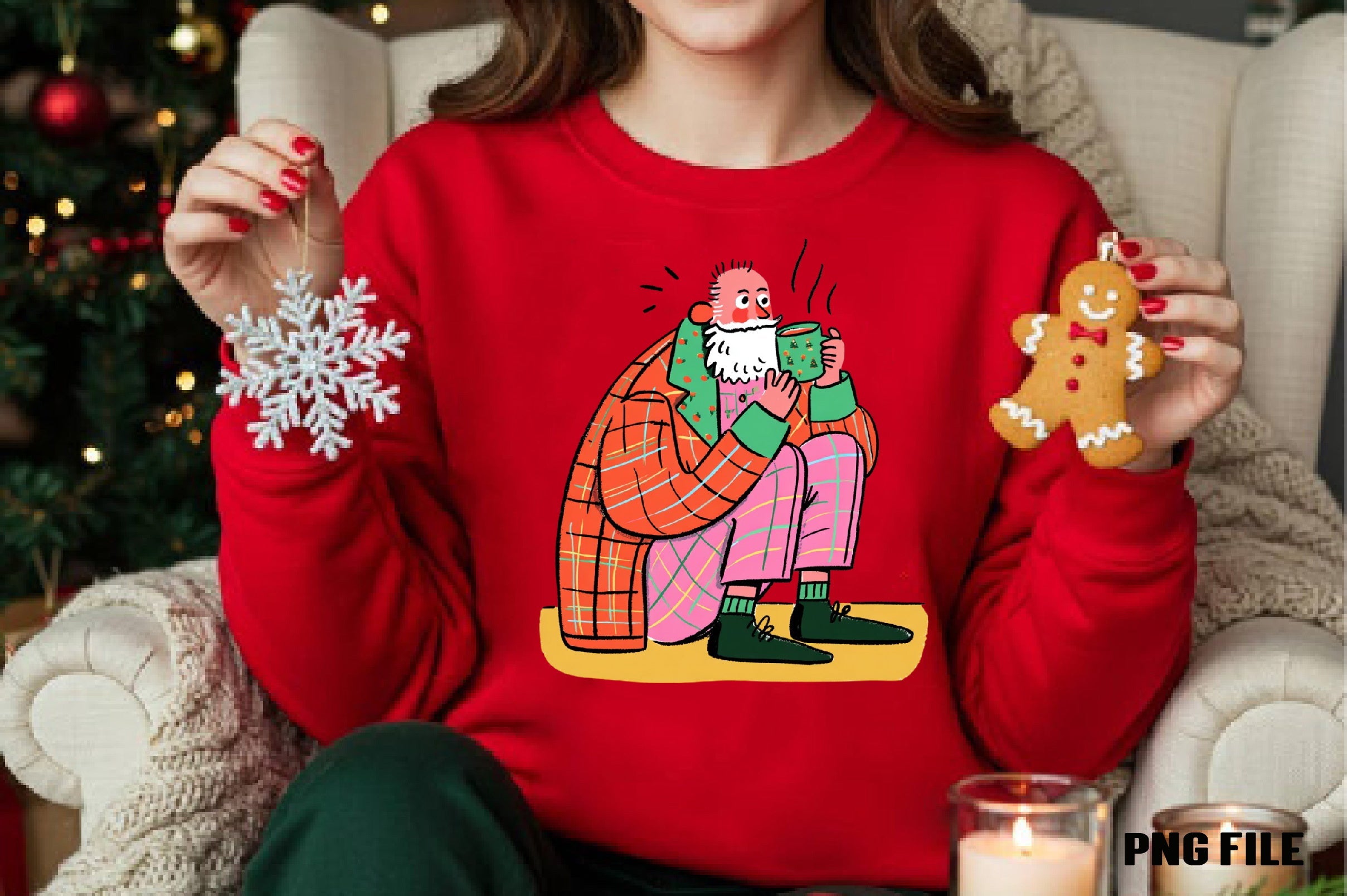 Retro Funny Christmas Santa Clipart Bundle