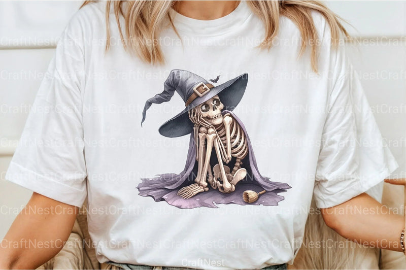 Funny Skeleton Peeking Clipart Bundle 9 - CraftNest - Digital Crafting and Art