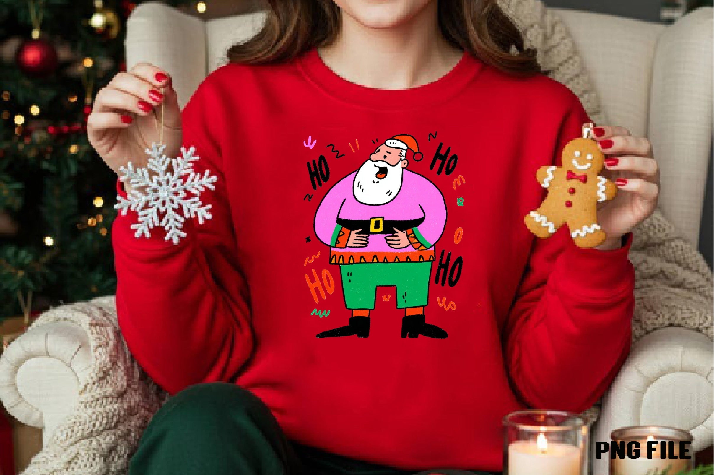 Retro Funny Christmas Santa Clipart Bundle