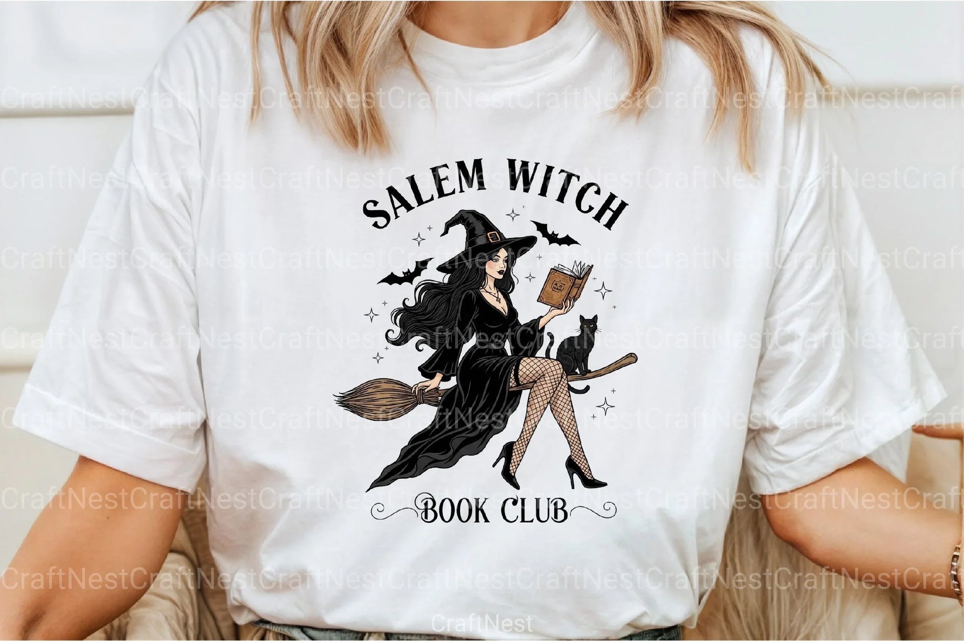 Vintage Salem Witch Book Club Halloween Clipart Bundle - CraftNest - Digital Crafting and Art