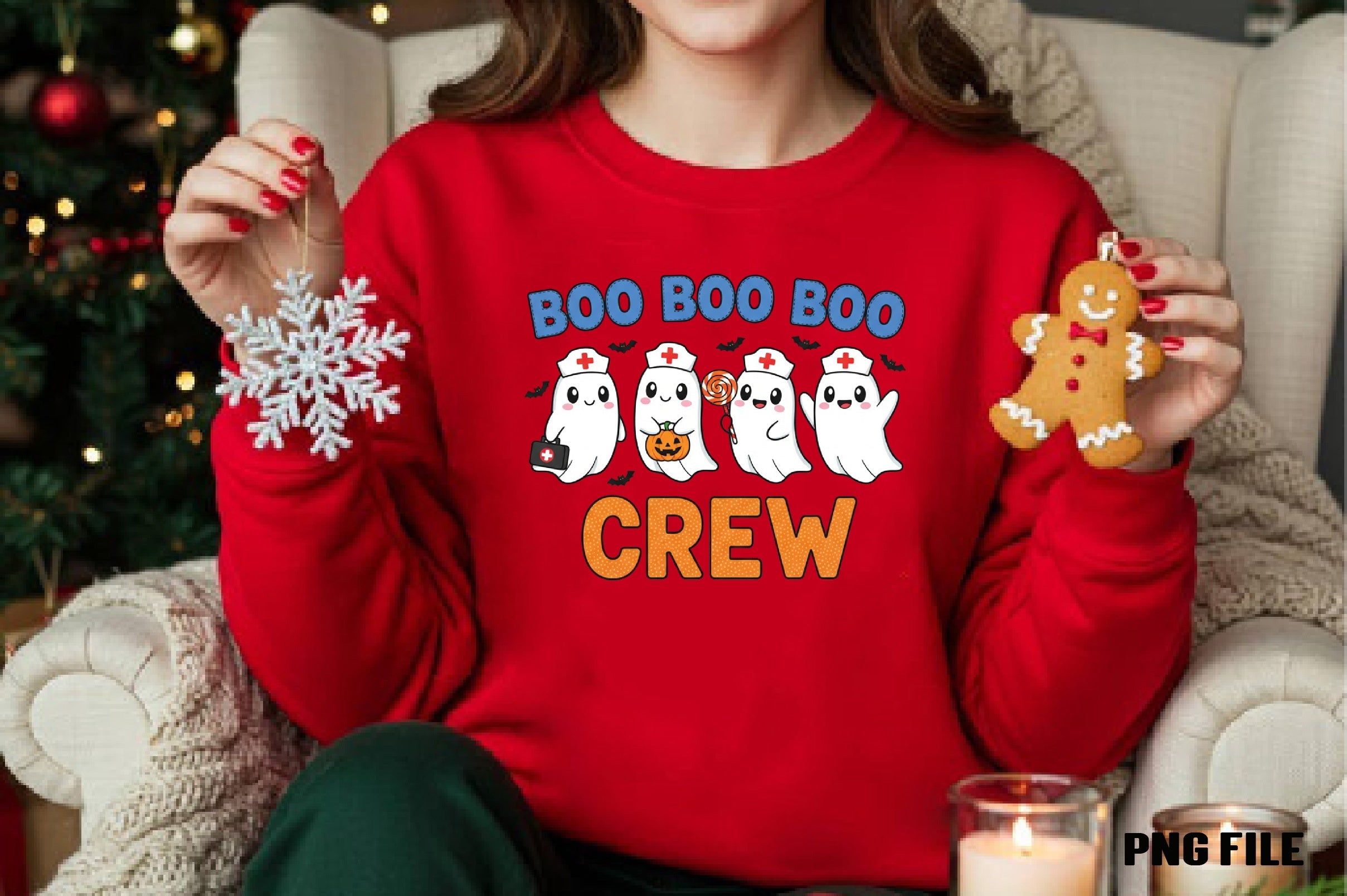 Boo Crew Ghost Nurse Clipart Bundle