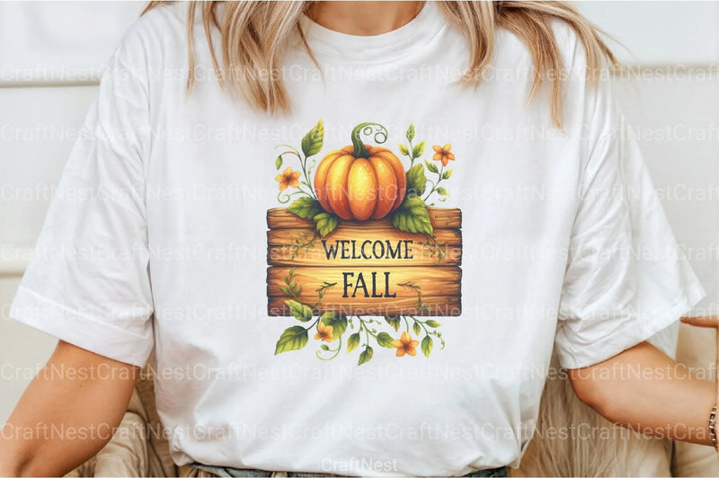 Welcome Fall Clipart Bundle 3 - CraftNest - Digital Crafting and Art