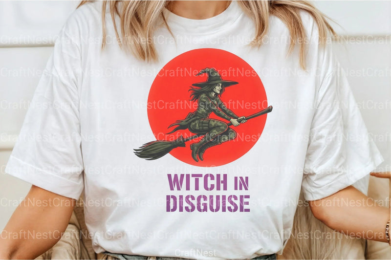 Camo Witch Halloween Clipart Bundle - CraftNest - Digital Crafting and Art