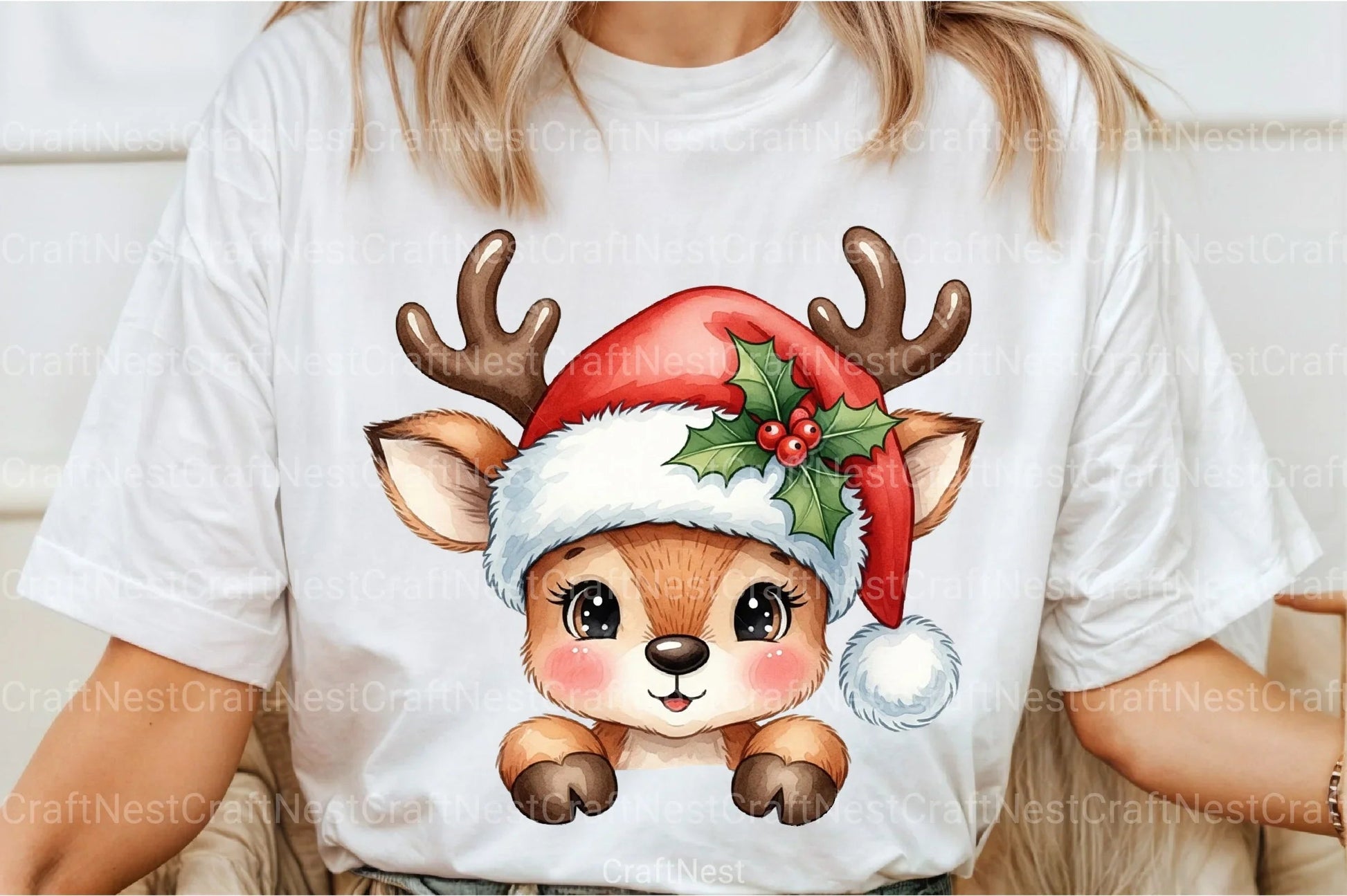 Christmas Reindeer Clipart Bundle 1 - CraftNest - Digital Crafting and Art