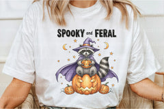 Spooky Feral Raccoon Halloween Clipart Bundle - CraftNest - Digital Crafting and Art