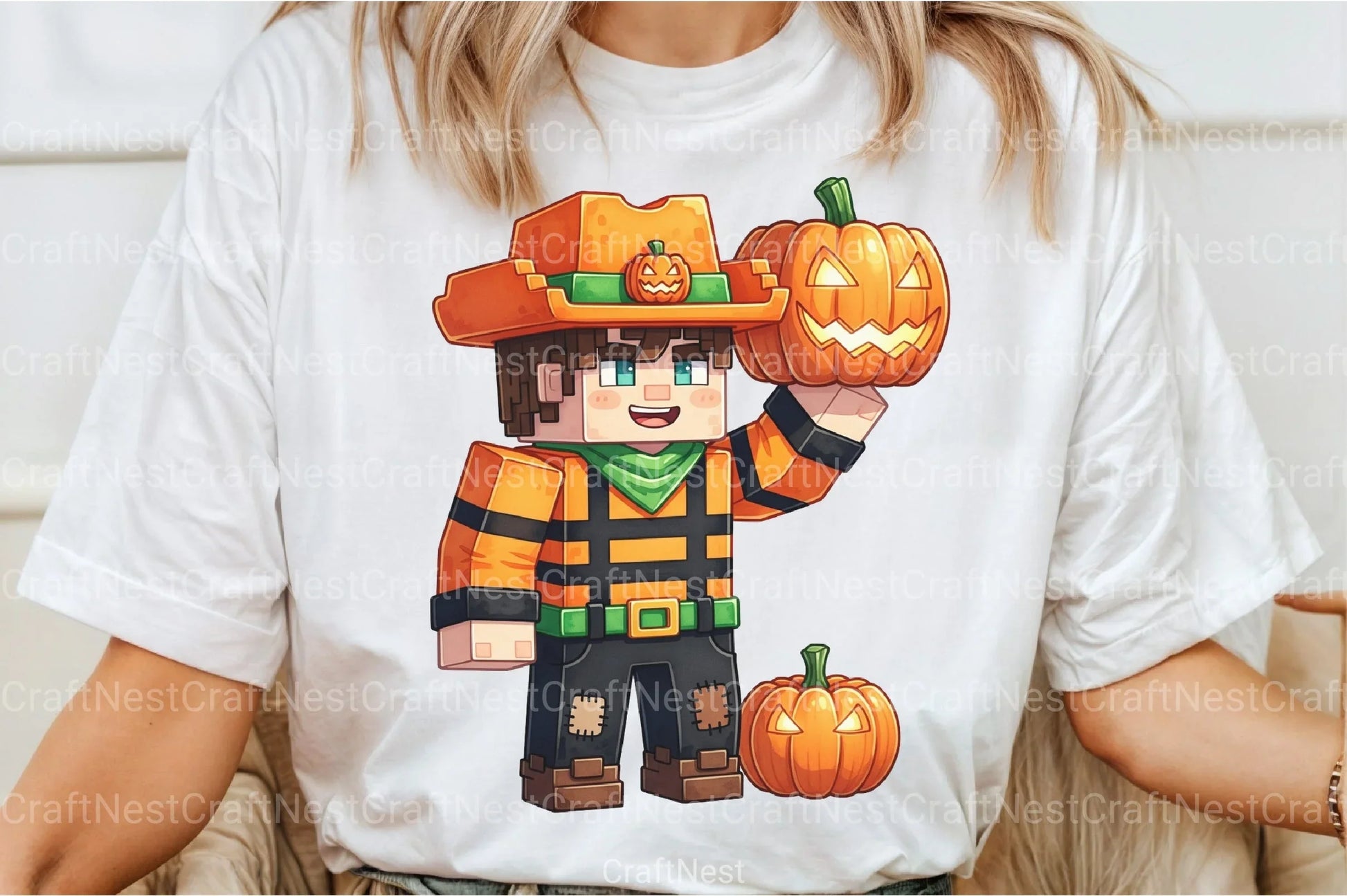 Minecraft Boy Dabbing Halloween Clipart Bundle 1232 - CraftNest - Digital Crafting and Art