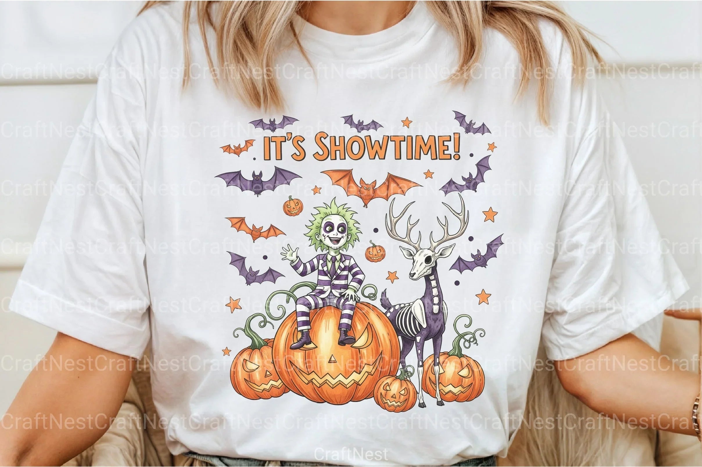 Showtime Funny Halloween Shirt Clipart Bundle