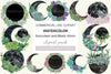 Succulent And Black Moon Clipart Bundle