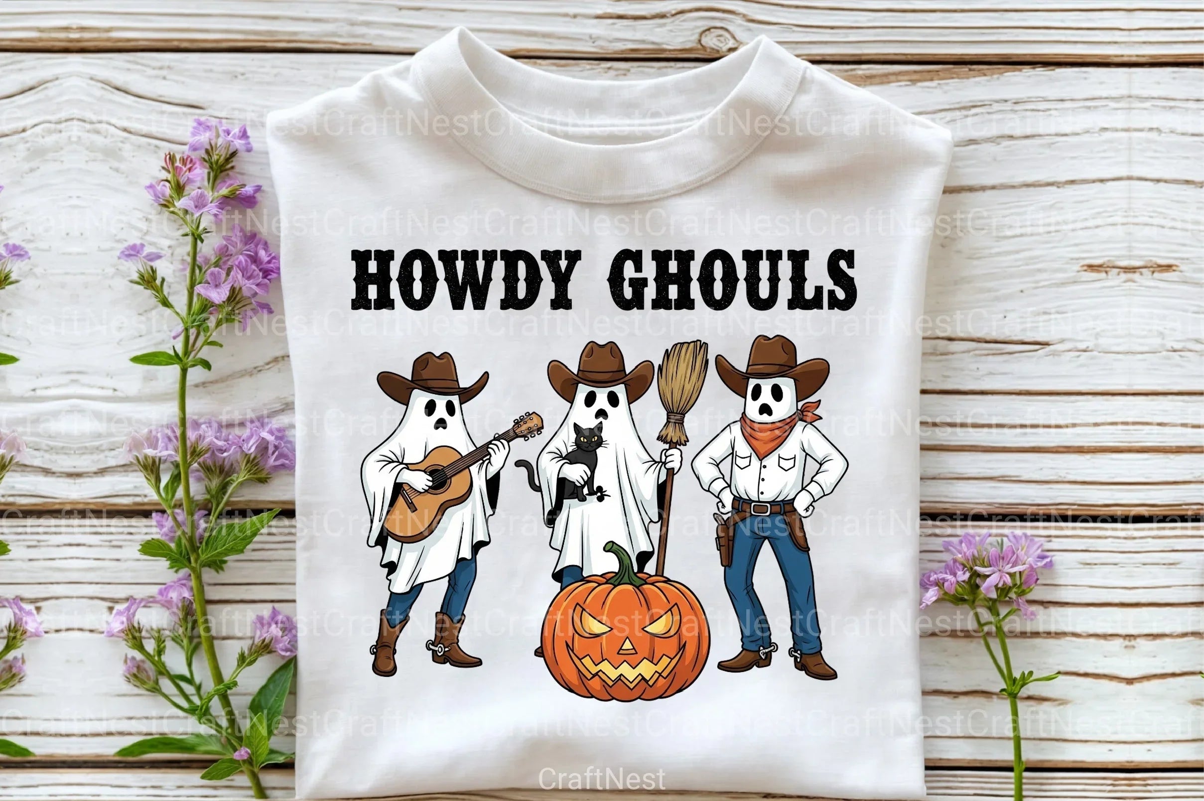 Howdy Ghouls: Ghost Halloween Clipart Bundle - CraftNest - Digital Crafting and Art