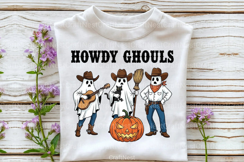 Howdy Ghouls: Ghost Halloween Clipart Bundle - CraftNest - Digital Crafting and Art