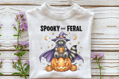 Spooky Feral Raccoon Halloween Clipart Bundle - CraftNest - Digital Crafting and Art