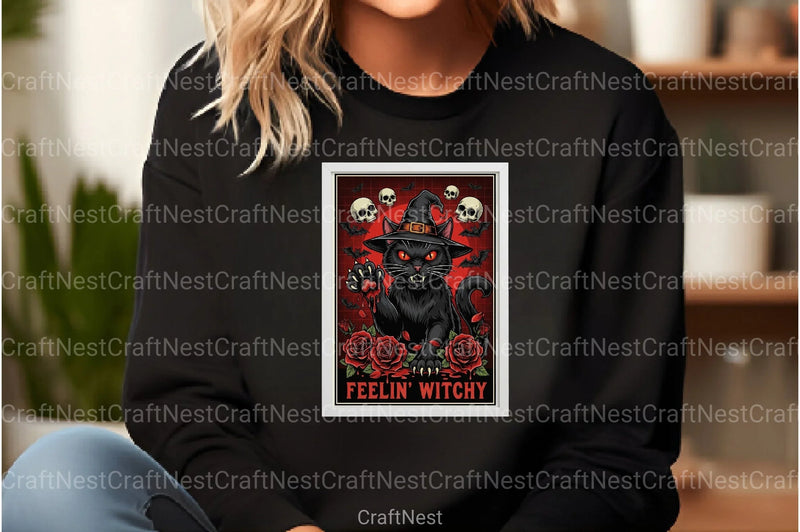 Feelin' Witchy Cats Crazy Clipart Bundle - CraftNest - Digital Crafting and Art