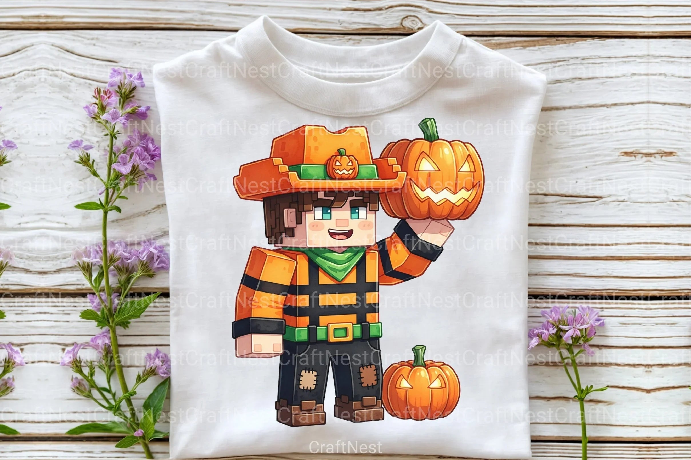 Minecraft Boy Dabbing Halloween Clipart Bundle 1232 - CraftNest - Digital Crafting and Art