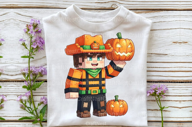 Minecraft Boy Dabbing Halloween Clipart Bundle 1232 - CraftNest - Digital Crafting and Art