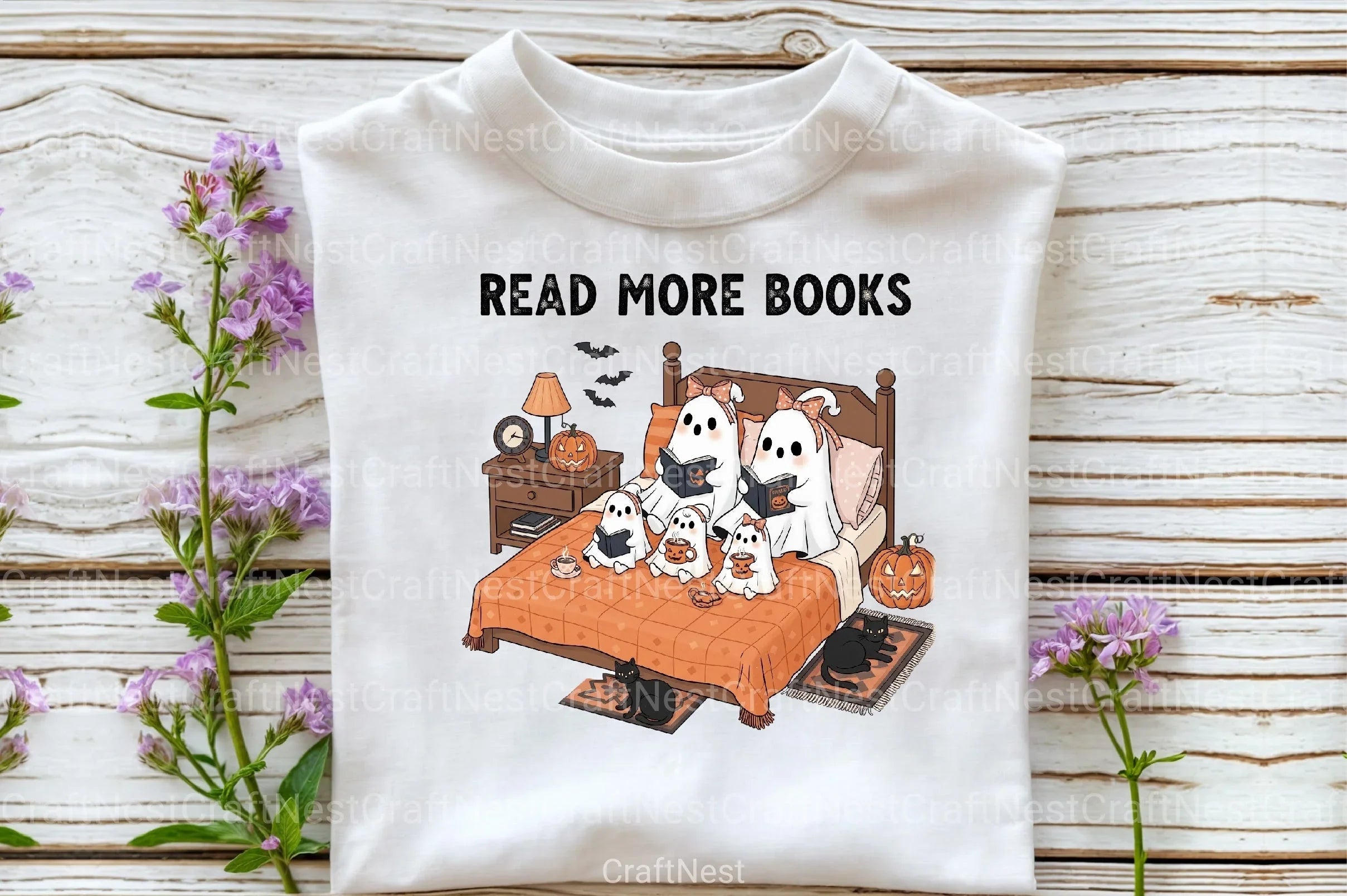 Read More Books: Ghost & Book Clipart Bundle - CraftNest - Digital Crafting and Art