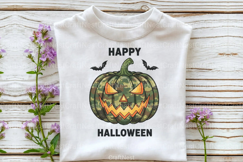 Camo Pumpkin Halloween Clipart Bundle 4 - CraftNest - Digital Crafting and Art